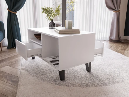 Модульная гостиная Ливерпуль 2, белый/белый глянец  