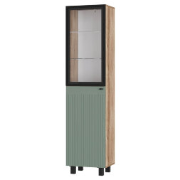 Пенал со стеклом Олива, Эвкалипт софт 