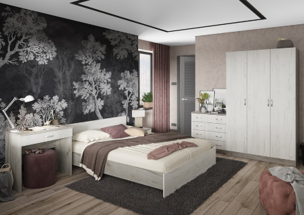 Зеркало складное с радиусом Басса, крафт серый 