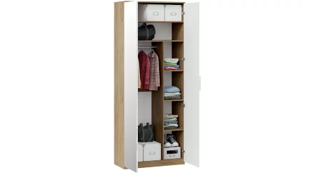 Шкаф комбинированный детский с зеркалом Хилтон Исп.2.1, Дуб Крафт  