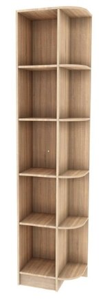 Шкаф торцевой Мадлен (дуб сонома/дуб шале мореный)   